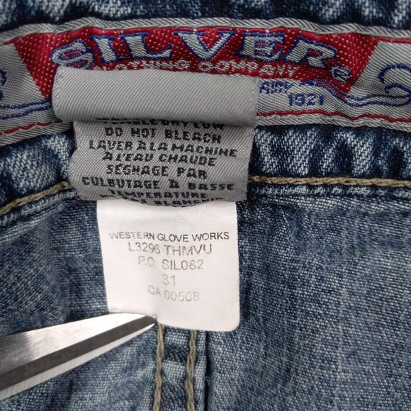 Silver Jeans Size 31 Distressed Denim Jean Skirt - Picture 5 of 7